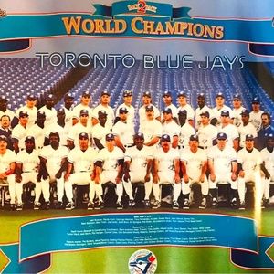 Vintage 1992 1993 Blue Jays World Series Poster